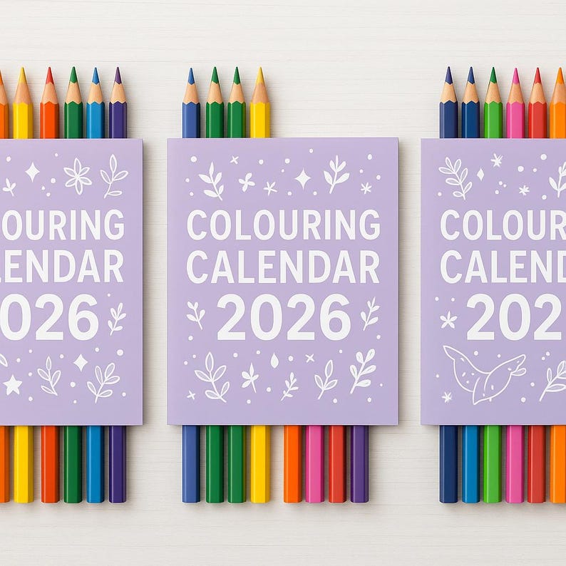 2026 Coloring Calendar for Kids | Cute Animal Monthly Planner | Pastel ...