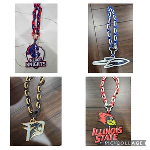 Op maat gemaakte 3D-geprinte oversized sportlogoketting: teamgeest sieraden hypekettingen