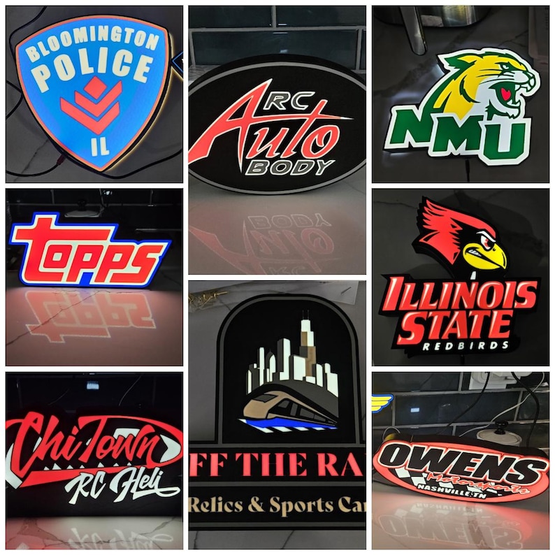 Custom 3d Printed Light Boxes LED Custom Designed for You - Etsy