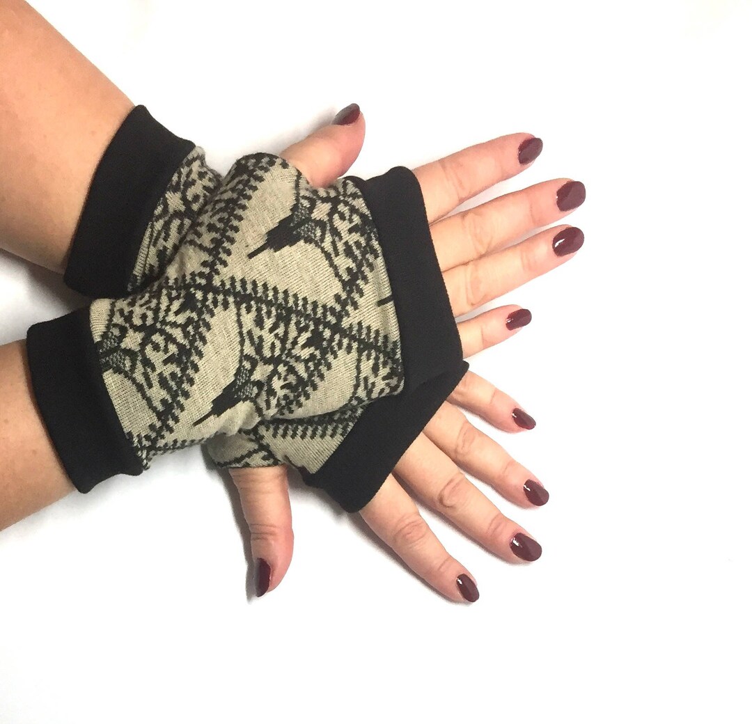 Guantes Térmicos Para Mujer De Invierno - Tactiles, Punto Jacquard, Puños Elásticos, Para Frío, Esquí, Running