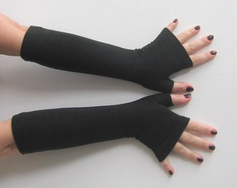 Weihnachtsgeschenk für ihn Fingerlose schwarze Handschuhe Länge 13,5 "Fingerlose Männer Herbst Winter Handschuhe