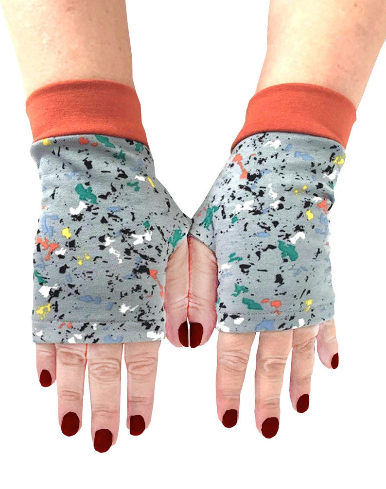 Arm Sun Protection Gray Fingerless gloves Women fingerless Etsy