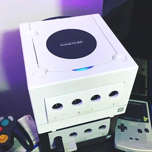 Nintendo GameCube volledige behuizing, alleen custom Ma Shirou puur wit NGC retro gaming vintage volledige behuizing
