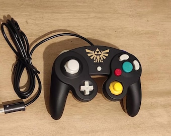 wire controller gamecube nintendo zelda ocarina of time triforce hylian link controller retro gaming controller