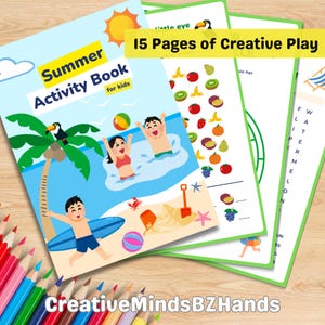 Summer Fun  Busy Book for Kids Puzzles and Games Activity Book for Preschool and kids Learning Tool