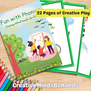 Children&#39;s Phonics Busy Book Interactive Learning for Early Readers