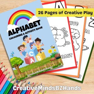 Alphabet Coloring Busy Book for Kids Alphabet Coloring Activity Book Practice for Toddlers & Preschool Learning Tool