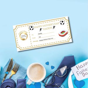 Carte à gratter personnalisée pour la fête des pères, carte à gratter fête des pères, carte à gratter surprise, fête des pères surprise, cadeau de visite du stade