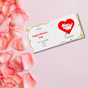 Carte à gratter personnalisée pour la Saint-Valentin, Carte à gratter Saint-Valentin, Carte à gratter surprise, Surprise de la Saint-Valentin, Révélation du cadeau de la Saint-Valentin
