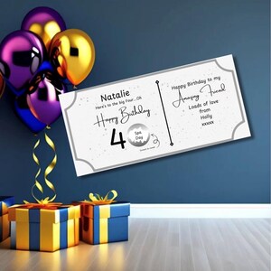 Biglietto di compleanno personalizzato da grattare per rivelare, biglietto da grattare per compleanno, regalo di buon compleanno per rivelare, regalo a sorpresa per amici o familiari