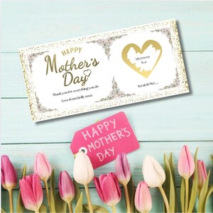 Carte à gratter personnalisée pour la fête des mères, carte à gratter fête des mères, carte à gratter surprise, surprise fête des mères, cadeau fête des mères