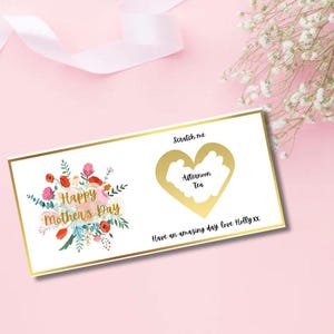Carte à gratter personnalisée pour la fête des mères, carte à gratter fête des mères, carte à gratter surprise, surprise fête des mères, cadeau fête des mères