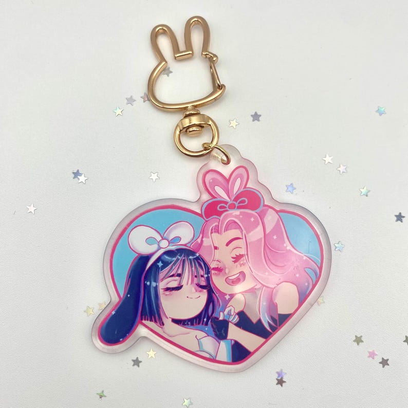 Alien Stage Ivantill Mizisua – Bunny-version Heart Acrylic Keychain - Etsy