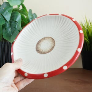 Ceramic Mushroom Plate/Fun Plate/Handmade Ceramics/Whimsical Tableware/Cute Gift/Tableware/Plant Decor/Birthday/Kid/Dinner set/Housewarming