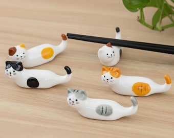 Japanska kattpinnar i keramik: Bordsartiklar, pennhållare, present till henne