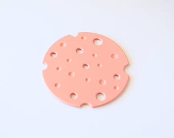 Cheese Silicone Trivets : Gift for her Pink Pot Holder & Coaster