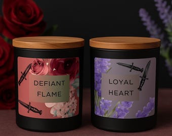 Dark Flame Brotherhood Candle – Beeswax Dark Romance Candle – Fantasy Reader Gift – Bookish Candle