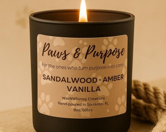 Heart of Healing Candle Trio | Vet Tech Gift | Veterinary Appreciation Candle Set | Animal Lover Candle | Paw Print Gift