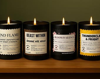 Anime-Inspired Beeswax Candles | Gift for Demon Slayer Fans | Zenitsu, Inosuke, Hashira Vibes | Otaku Room Decor