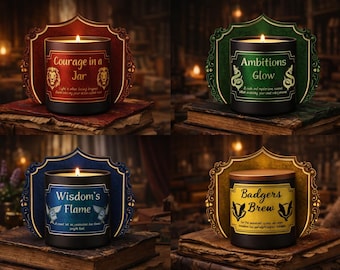 Magical Houses Candle Collection | Bookish Beeswax Candles | Fantasy-Inspired Hand Poured Gifts