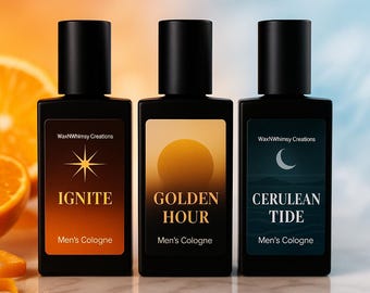 Refined Essence Men’s Cologne Collection | Handcrafted Long-Lasting Cologne | Fresh, Woody & Bold Scents | WaxNWhimsy Creations