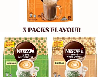 Nescafe Coffee Variety Pack: Original, Hazelnut, Teh Tarik (45 Sachets)