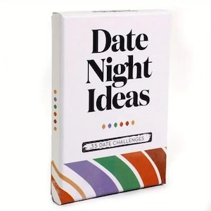 Jeu de cartes à gratter « Date Night Ideas » – 35 défis romantiques en couple | Cadeau d'anniversaire, jeu pour couple, activité amusante avec rendez-vous amoureux
