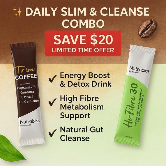 l carnitine detox Trim Coffee + Hi-fibre Detox Combo: Energy & Metabolism Boost