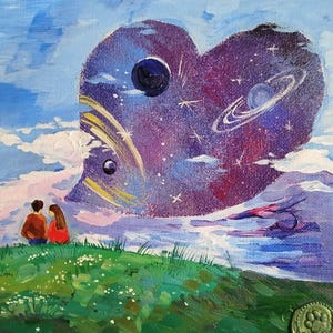 Pintura acrílica. Obras de arte únicas pintadas à mão - originais. Sonhos.
