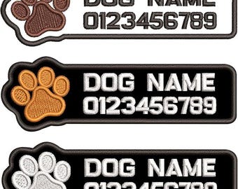 Customized Name Patch, Personalized Removable Tactical Patches Hook and Loop, Embroidered Military Name Patches for Dog Harness, Backpacks