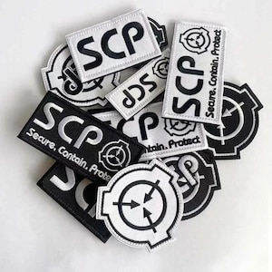 SCP Foundation Embleem Embroidered Patch, Supernatural Lover Embroidery Hook And loop Patches Tactical Badges for Bag Hats Clothing Backpack