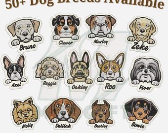 Custom Embroidered Dog Name Patch, Personalized Dog Patch Iron on/Hook Loop, Gifts for Dog Lover, Repair Patch For Clothing Jacket Backpack