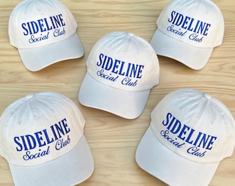 Custom Embroidered Sport Hat, Personalized Baseball Cap for Teams, Retro Style Athletics Headwear, Custom Text Dad Hat, Unisex Sports Gift