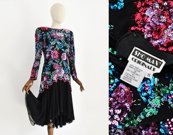 SHO MAX dress, vintage Sho Max Originals embroider