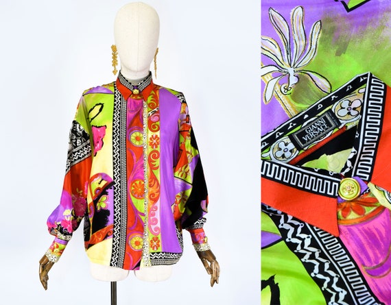 GIANNI VERSACE blouse, vintage Gianni Versace prin