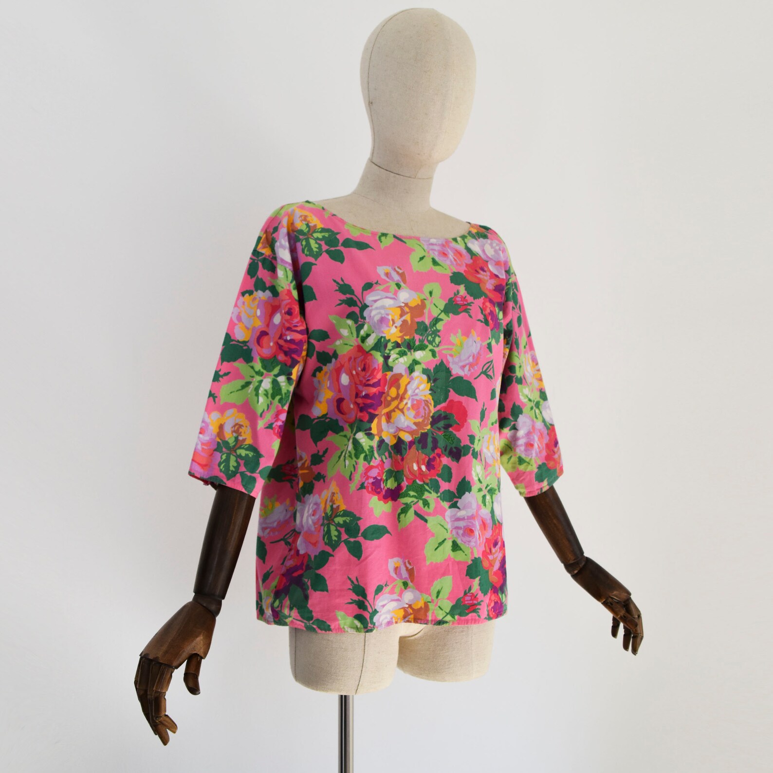 EMANUEL UNGARO blouse vintage 1990s cotton floral print | Etsy