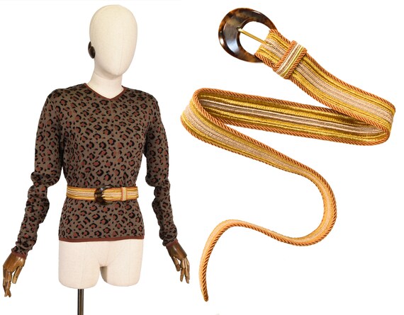 SAINT LAURENT belt, vintage Yves Saint Laurent sil