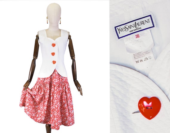 SAINT LAURENT top, Vintage 80s Yves St Laurent Hea