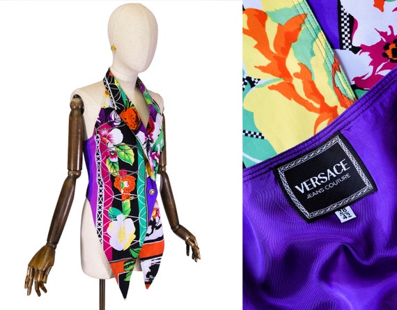 VERSACE vintage vest, 1990s Versace Jeans Couture