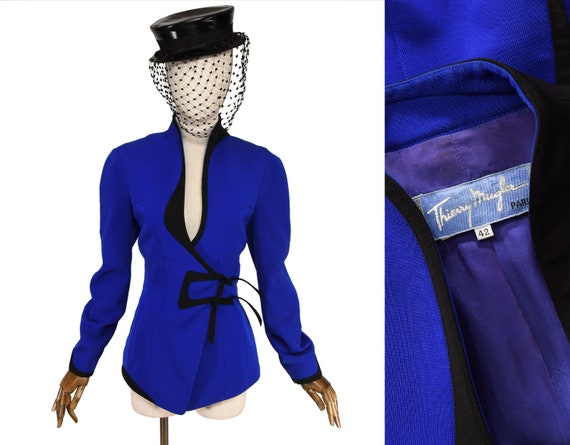 THIERRY MUGLER Jacket, vintage 1990s MUGLER royal