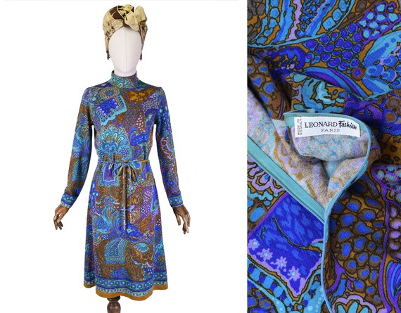 LEONARD vintage dress, 60s vintage Leonard Paris V