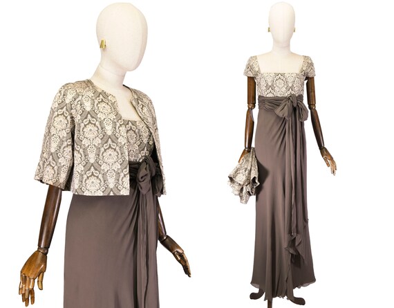 VINTAGE evening dress, vintage 1990s evening silk