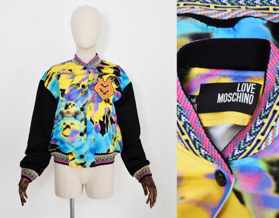 MOSCHINO Bomber Jacket, tie-dye Love Moschino bomb