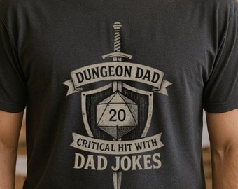 Dungeon Dad T-shirt: grappig D20 Dice RPG-gamingcadeau
