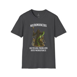 Grappig Necromancer Recycling D&D-T-shirt: humoristisch RPG-gamer-T-shirt afbeelding 8