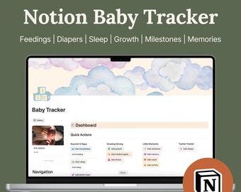 Notion Baby Tracker New Mom Baby Tracker Newborn Log Breastfeeding Log Infant Tracker Report Notion Template