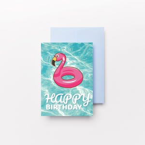 Geburtstagskarte zum Ausdrucken Alles Gute zum Geburtstag Karte für Ihn Pool Geburtstagskarte für Sie Sofortiger Download Digitaler Download Sommer Geburtstagskarte