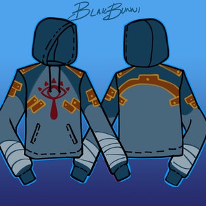 Sheikah cosplay printed fabric hoodie or sweatshirt