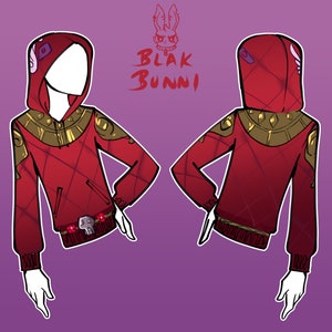 Hypnos cosplay inspired printed fabric hoodie or sweatshirt