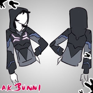 Blade uniform cosplay inspired printed fabric hoodie or sweatshirt